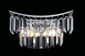 Gianni Crystal Wall Lights Diyas Flush Crystal Wall Lights